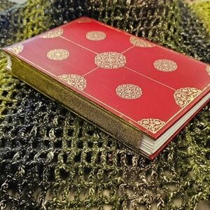 HANDMADE JOURNAL Red with Gold Accents